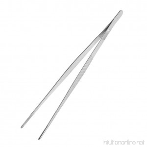 RoseSummer 301.3cm Stainless Steel Long Food Tongs Straight Tweezers Kitchen Tool - B07171G9SV